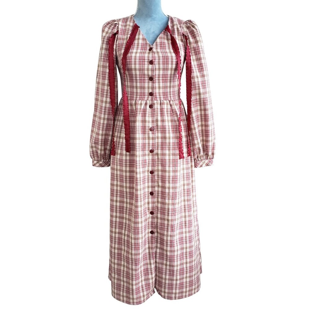 Masked Queen Peasant Style Long Sleeved dress